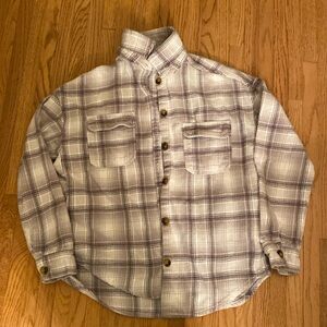 Ladies Hollister Size Medium M Boyfriend Fit Flannel Shirt Top